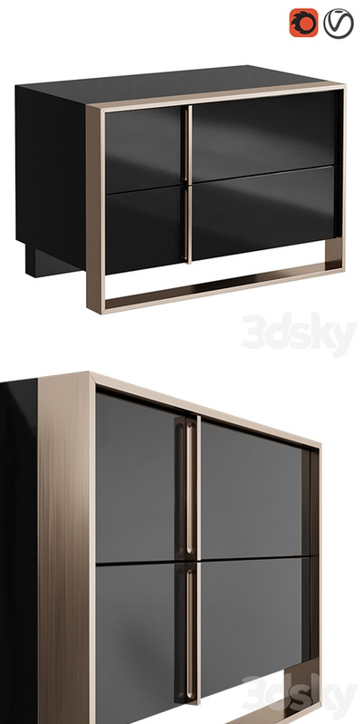 Bedside table VIG Nova Domus Cartier Nightstand Modern